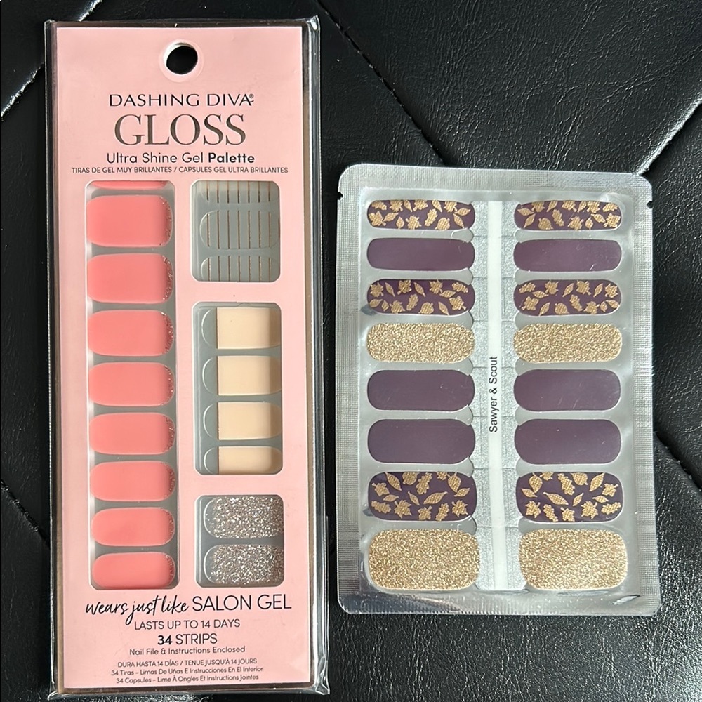 Dashing Diva Gloss Ultra Shine Gel Palette - Pink, Purple, Gold 2 packages